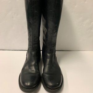 BORN BLACK LEATHER BOOTS